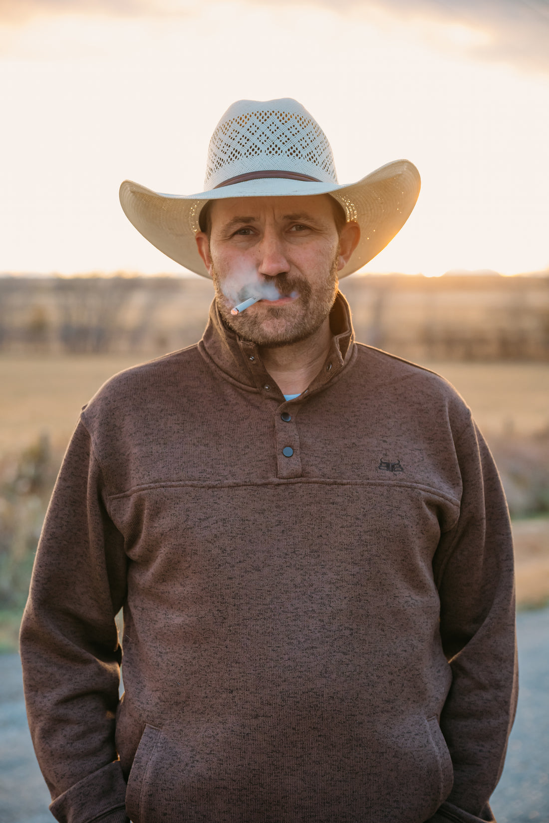 Summit- Brown Men’s 1/4 Snap