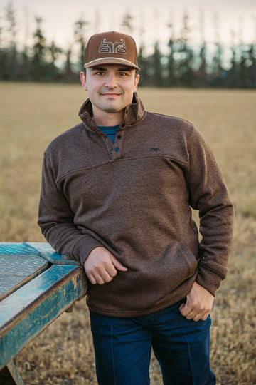 Summit- Brown Men’s 1/4 Snap