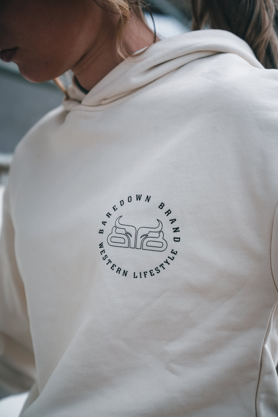 Women’s Light Tan Cropped Hoodie