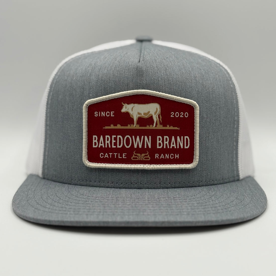 Cattle King Maroon- Heather Grey & White Flat