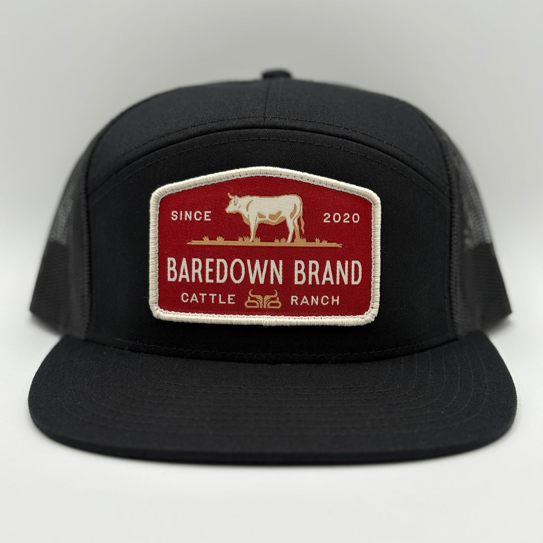 Cattle King Maroon- 7 Panel- Black Flat