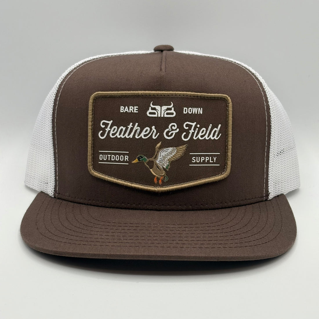 Feather & Field Brown - Brown & White Flat