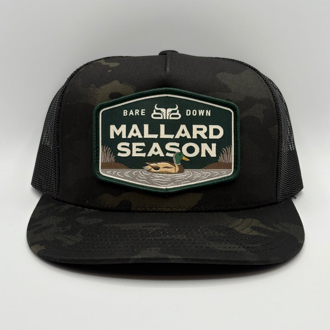 Mallard Season Green - Black Camo Flat