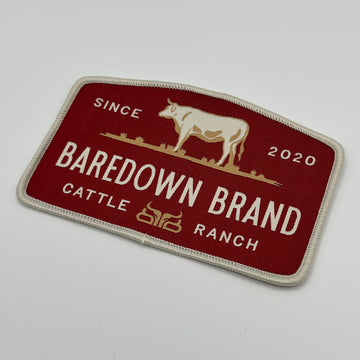 Cattle Ranch Patch- Maroon & White