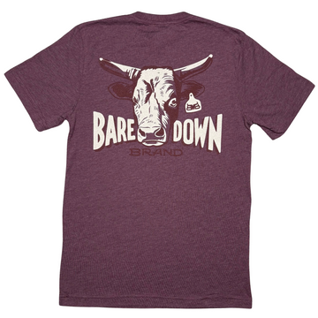 Born to Buck- Heather Maroon T-Shirt