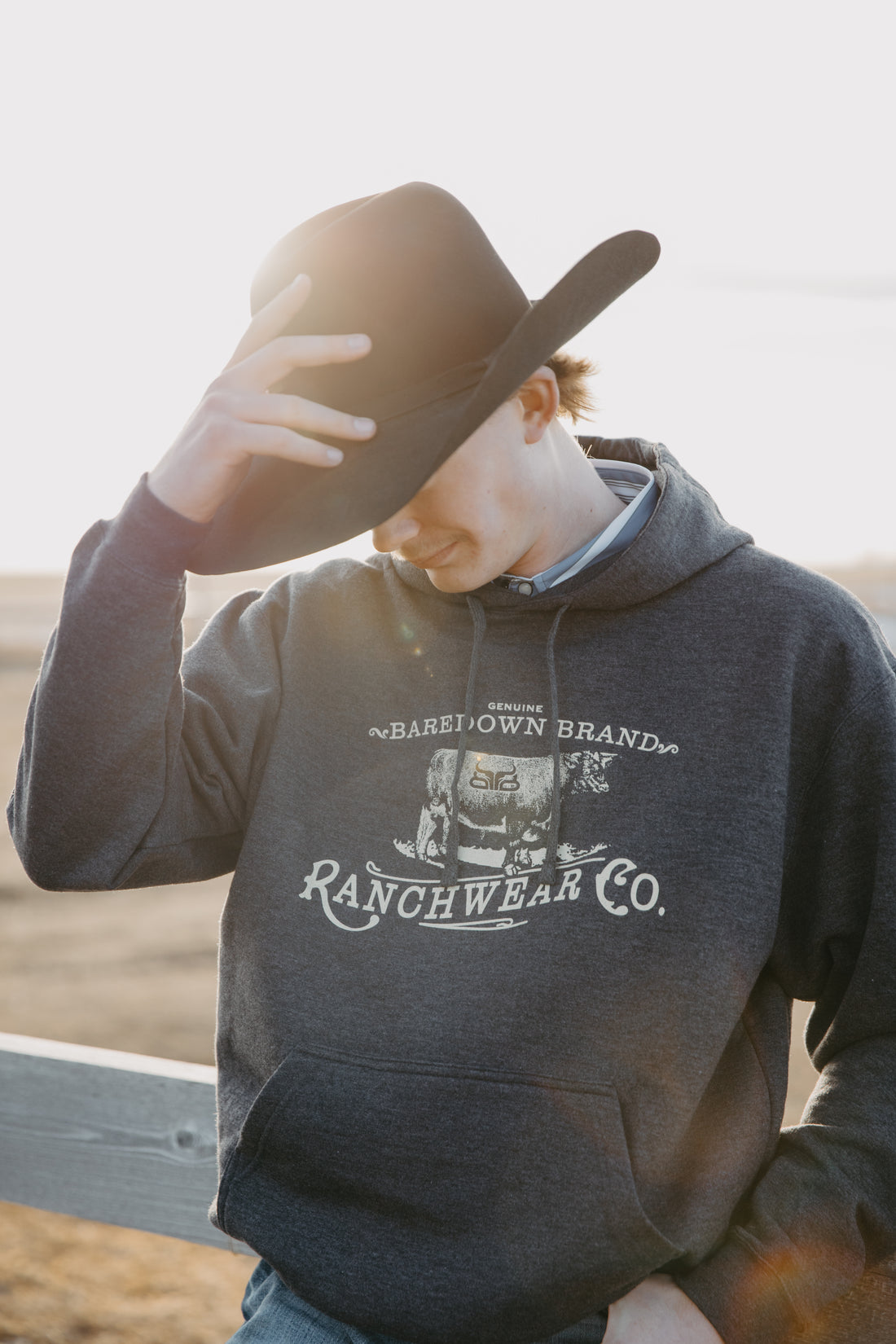 Heritage- Heather Black Hoodie