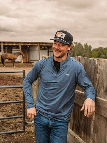 Rideflex 1/4 Zip- Slate Blue