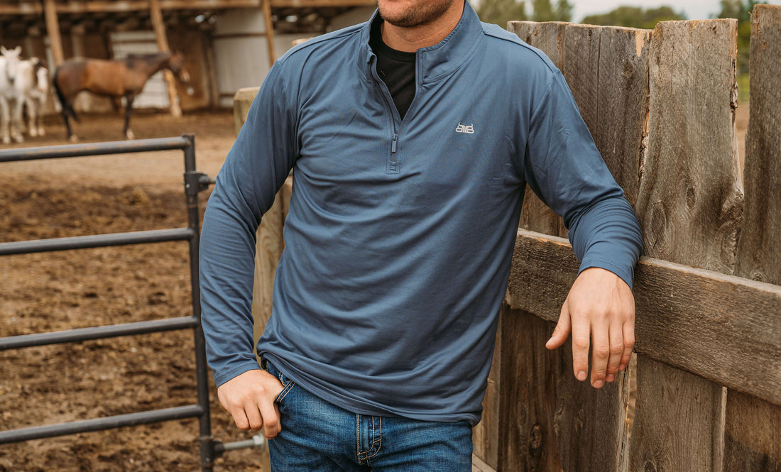 Rideflex 1/4 Zip- Slate Blue