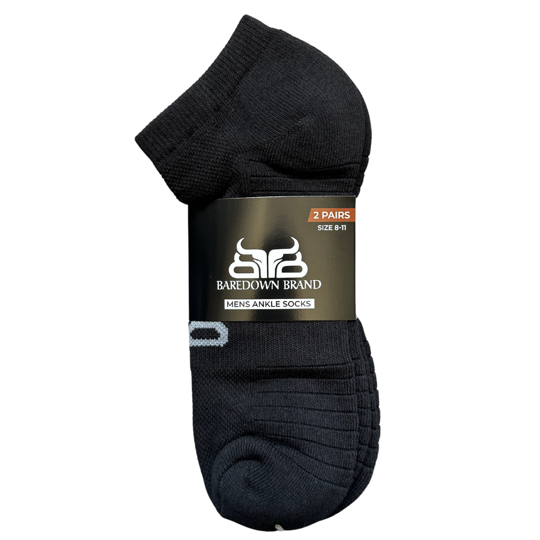 Ankle Socks-Black (2 pk)