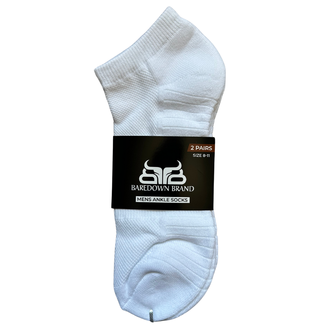 Ankle Socks-White (2 pk)