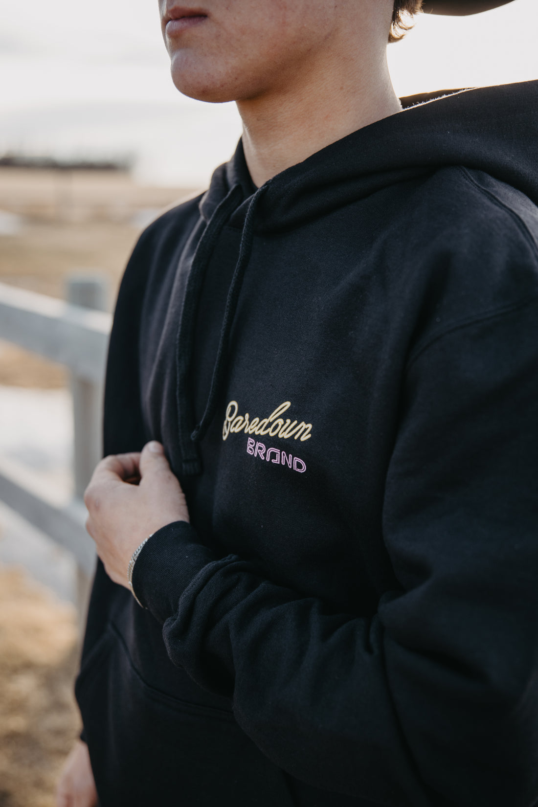 Neon Night- Black Hoodie