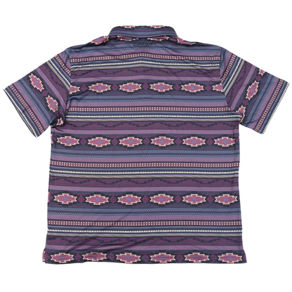 Mens Aztec Polo- Maroon