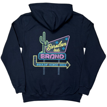 Neon Night- Black Hoodie