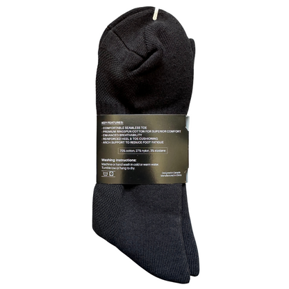 Crew Socks-Black (2 pk)