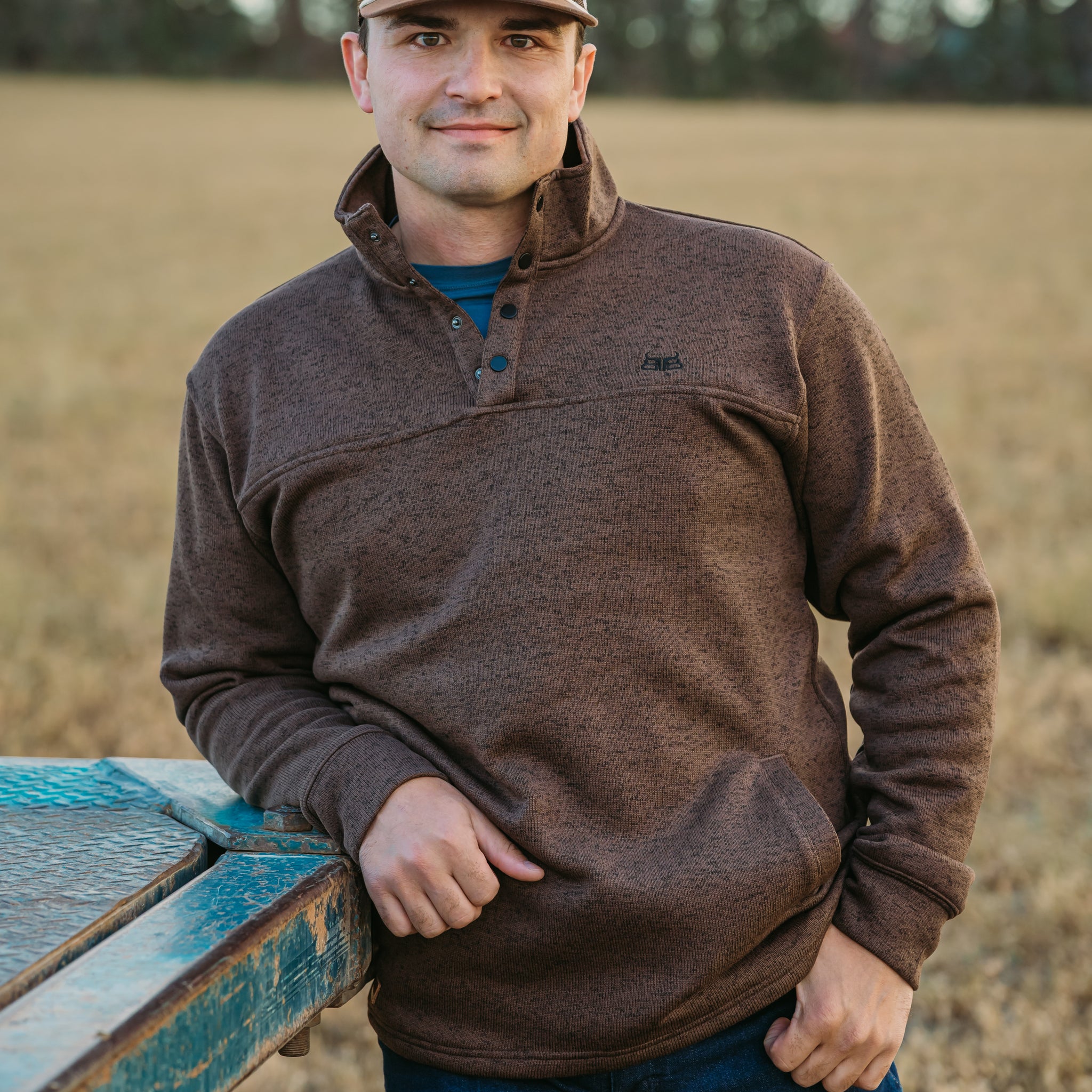 Summit- Brown Men’s 1/4 Snap