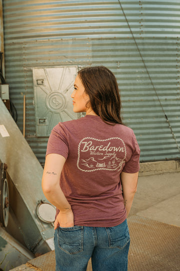 Mesa- Heather Maroon T-Shirt
