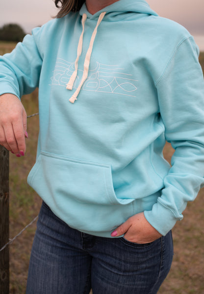 Bootstitch- Aqua Hoodie