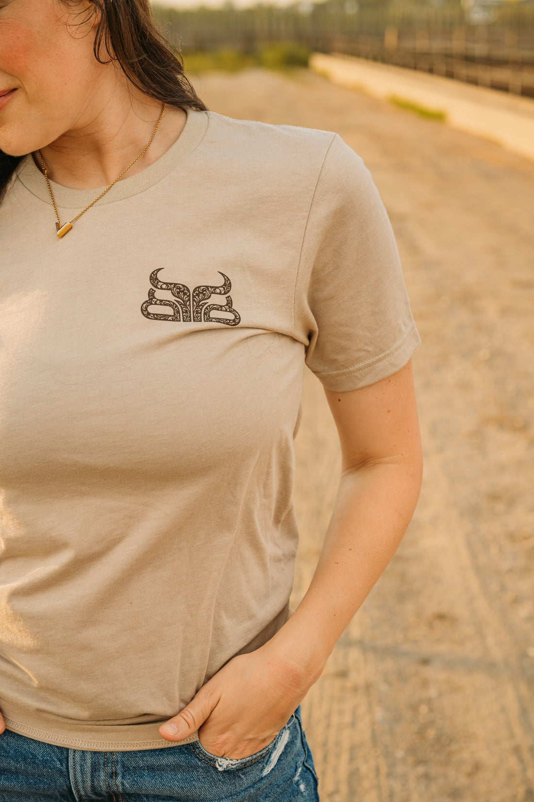 Tooled Up- Heather Tan T-Shirt