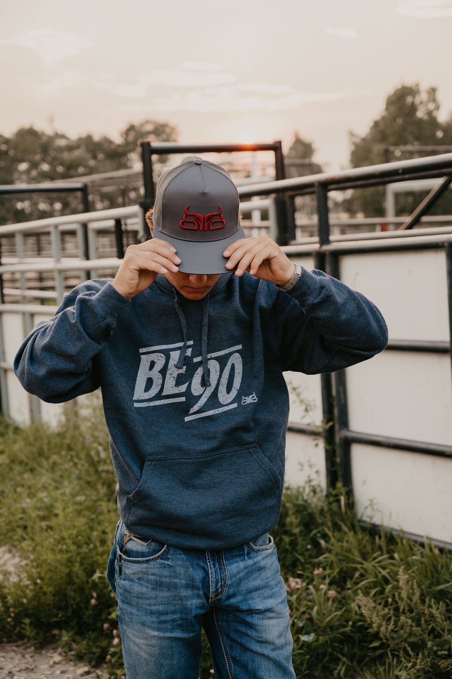 BE 90 Navy Hoodie