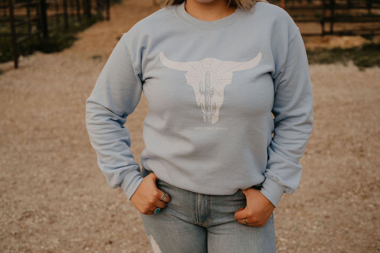 Mesquite- Light Blue Crewneck