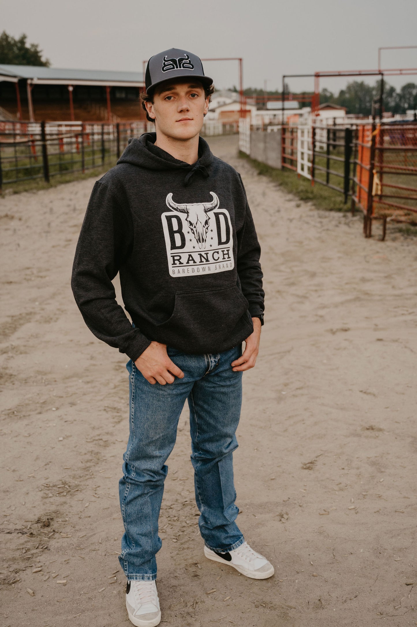 BD Ranch Heather Black Hoodie