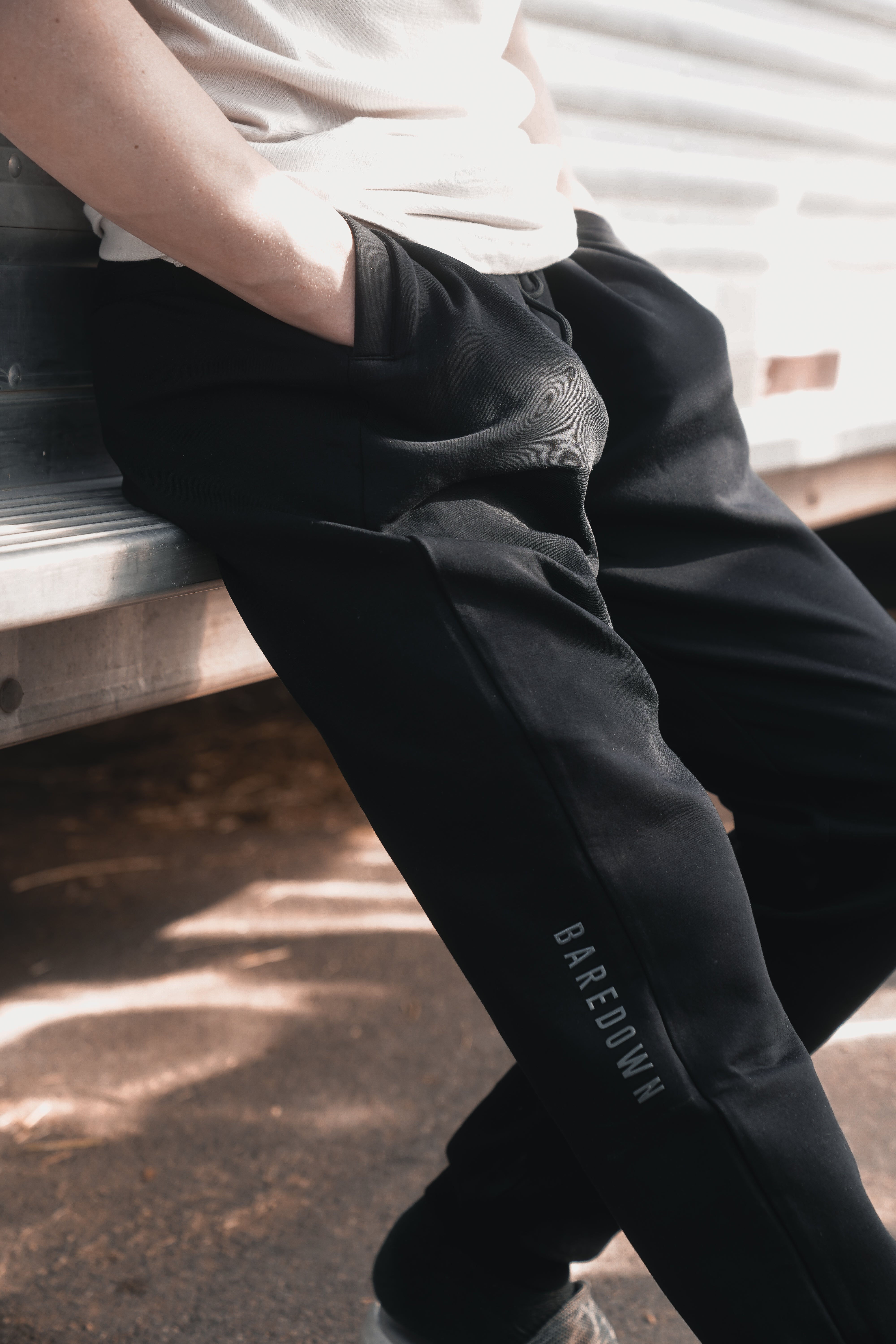 Mens Jogger Black Baredown Brand