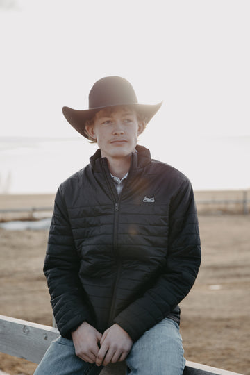 Men's Puffer Jacket- Black