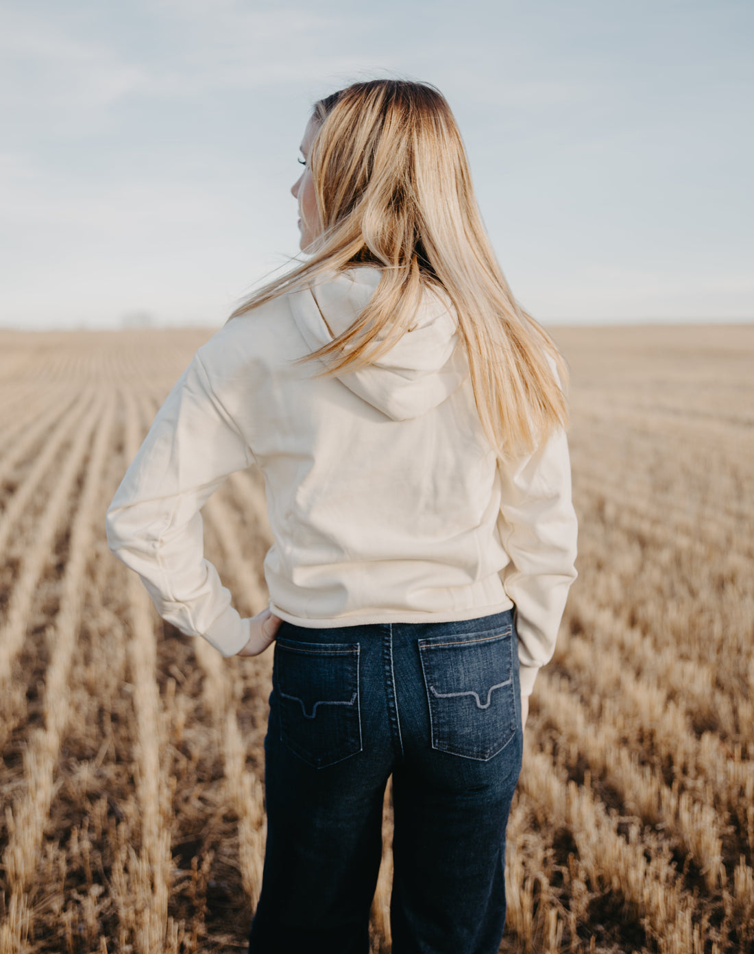 Women’s Light Tan Cropped Hoodie