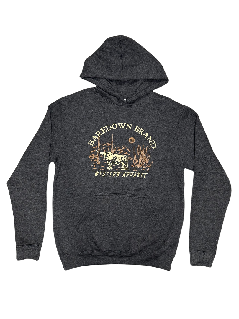 Grazin' - Heather Black Hoodie