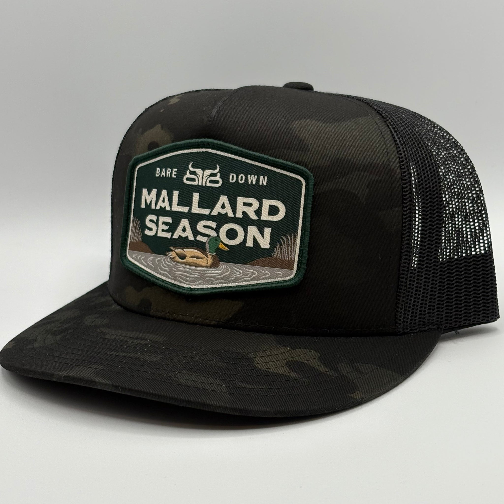 Mallard Season Green - Black Camo Flat