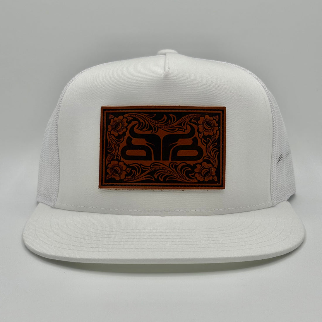 Fearless Leather Patch- White Flat