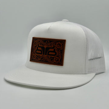 Fearless Leather Patch- White Flat