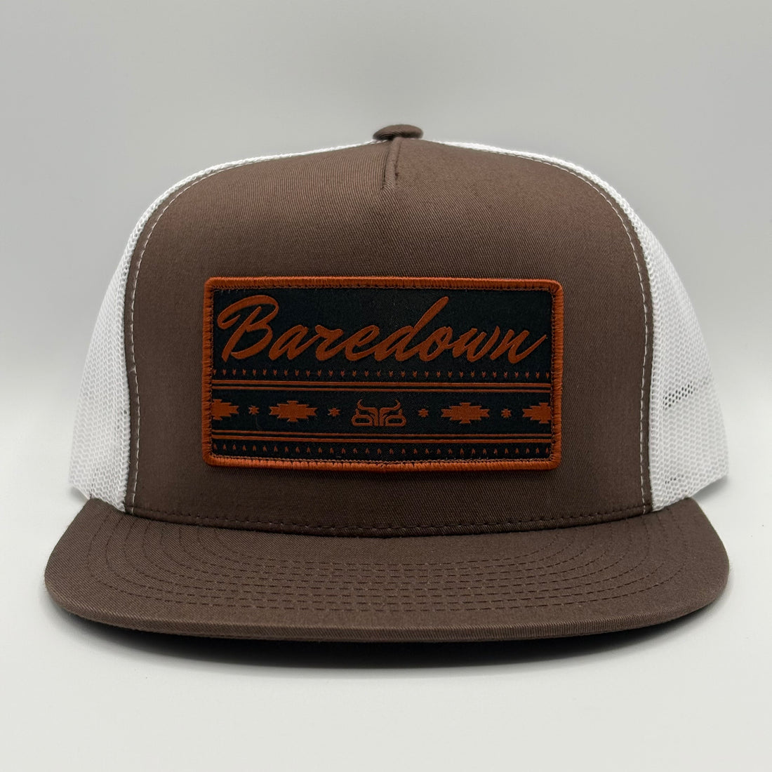 Rust- Brown & White Flat