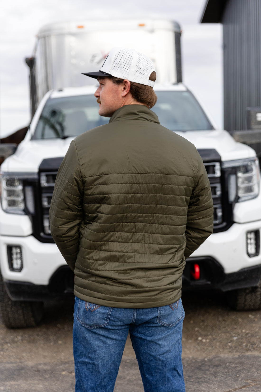 Men's Puffer Jacket- Olive