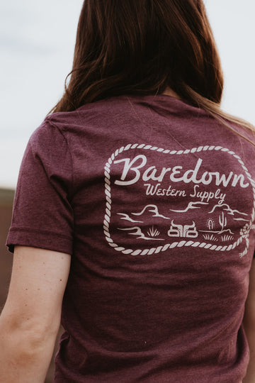 Mesa- Heather Maroon T-Shirt