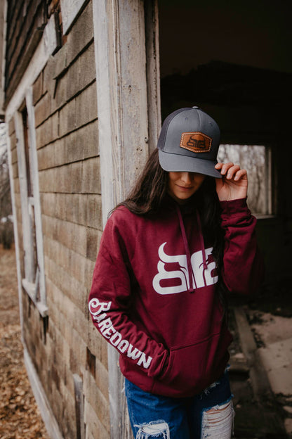 Cowpoke- Maroon & White Hoodie