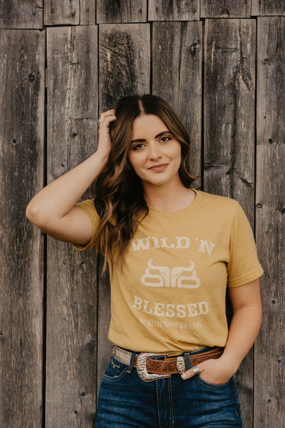 Wild'N Blessed- Mustard T-Shirt