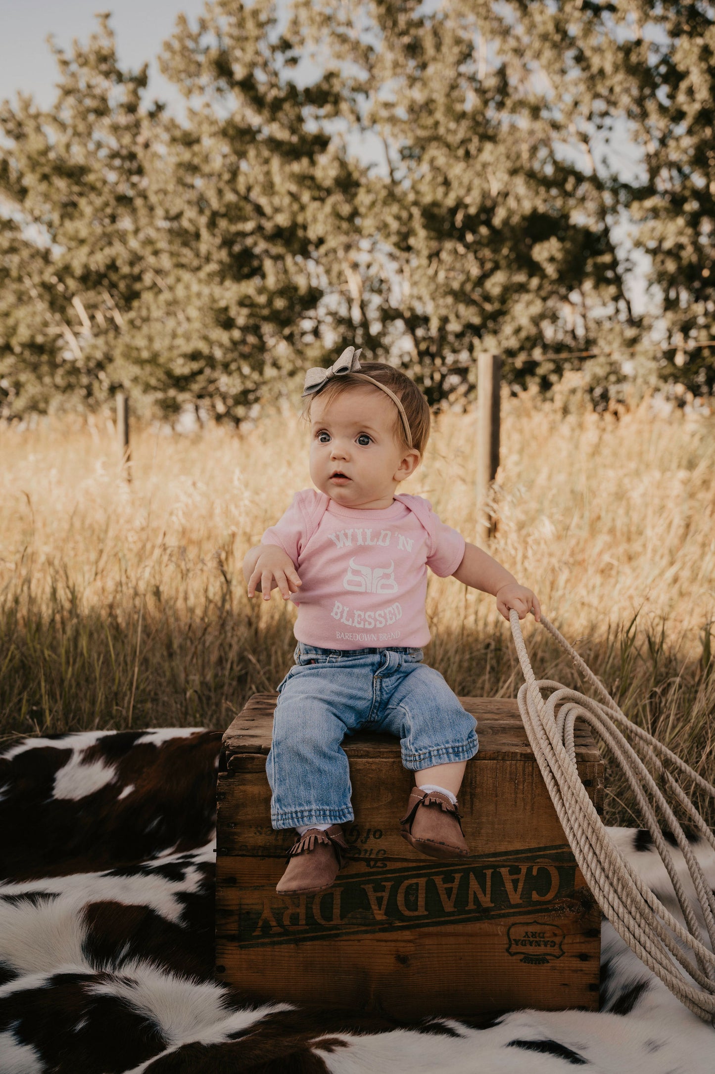 Infant Pink Wild N Blessed Bodysuit