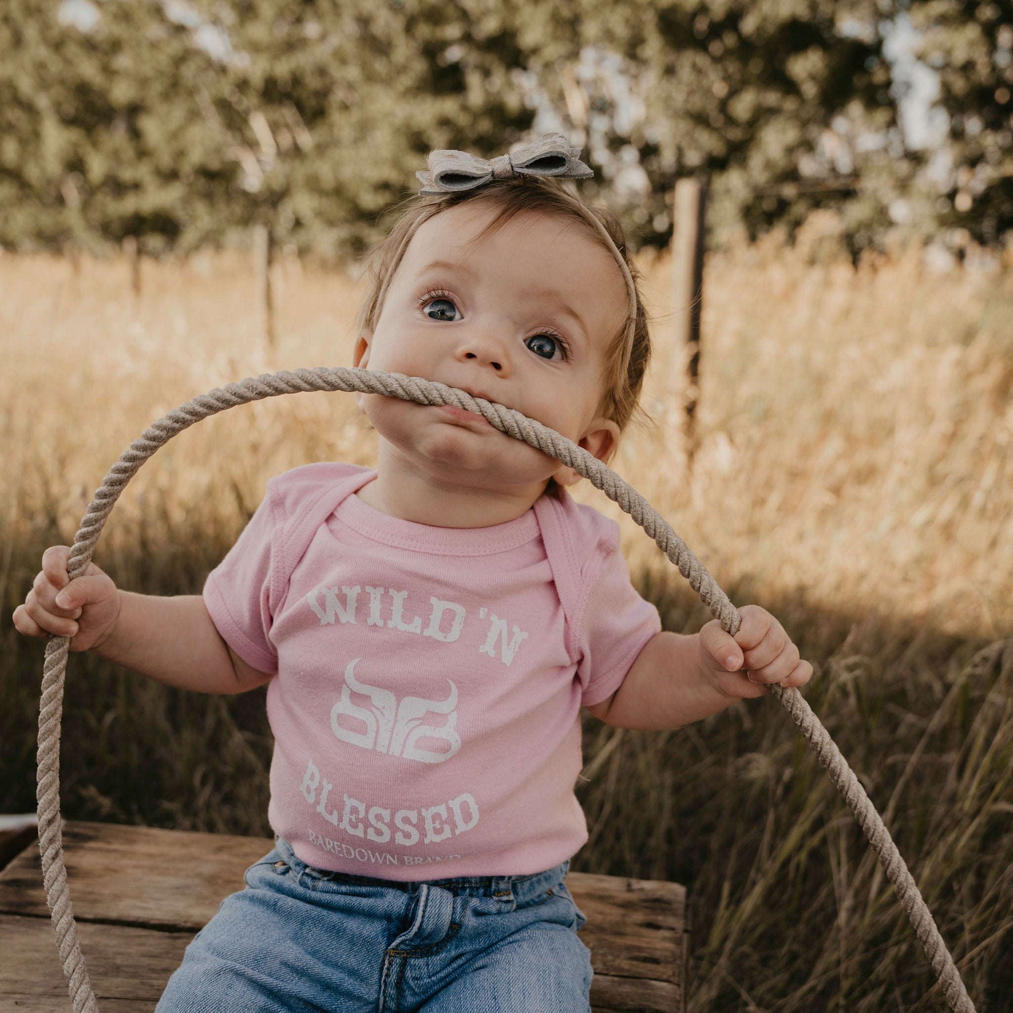 Infant Pink Wild N Blessed Bodysuit